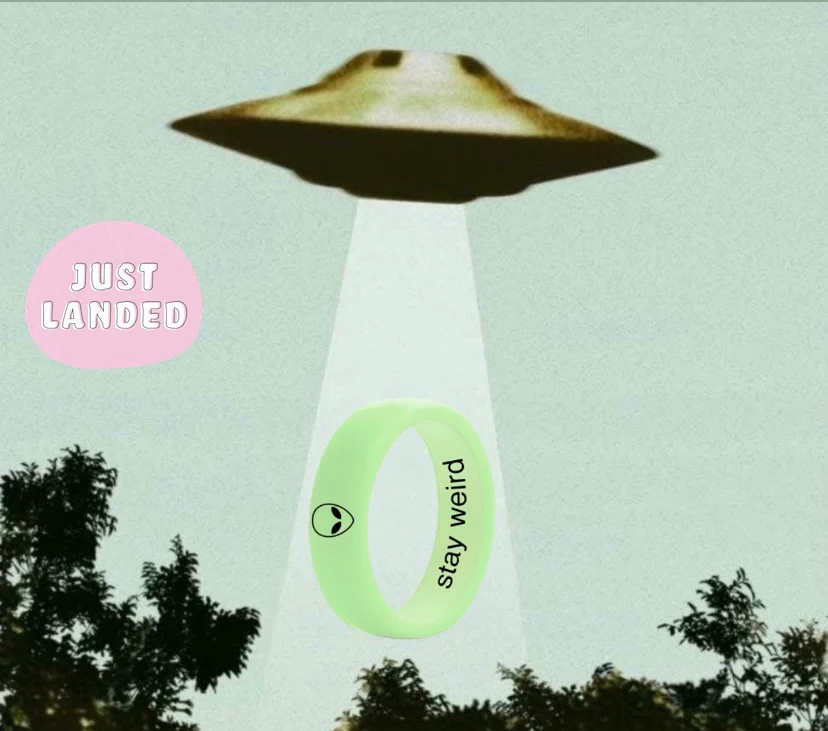 Flip Reversible alien / stay weird ring - Image 3