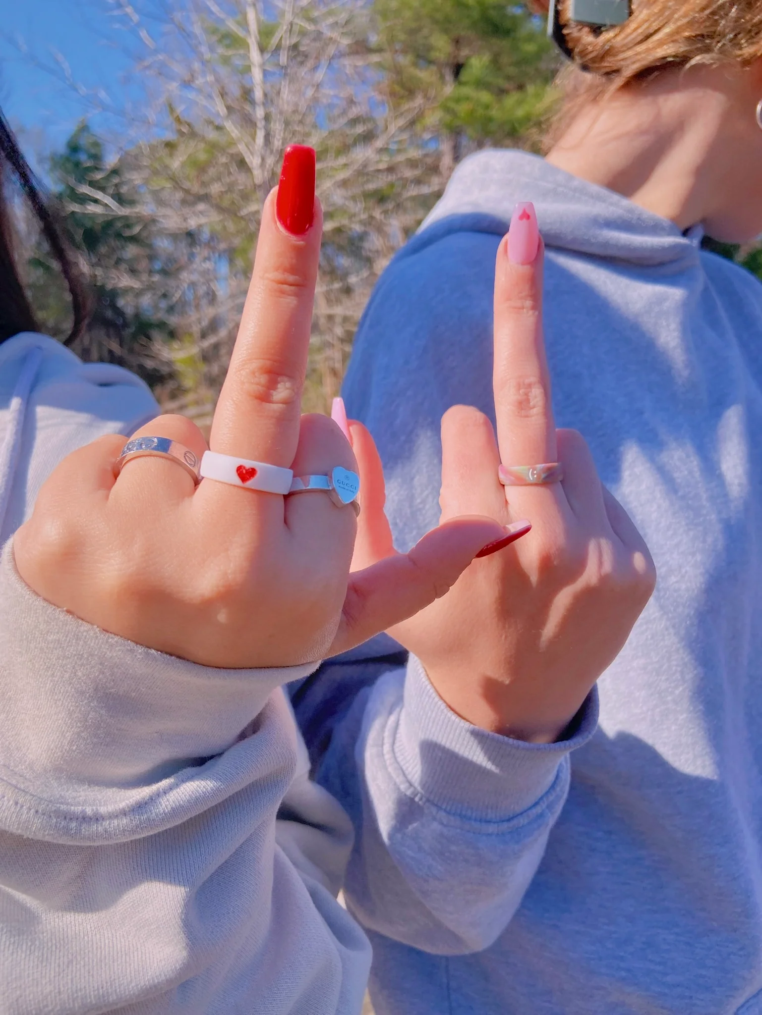 Flip Reversible smile / frown ring tie-dye - Image 17