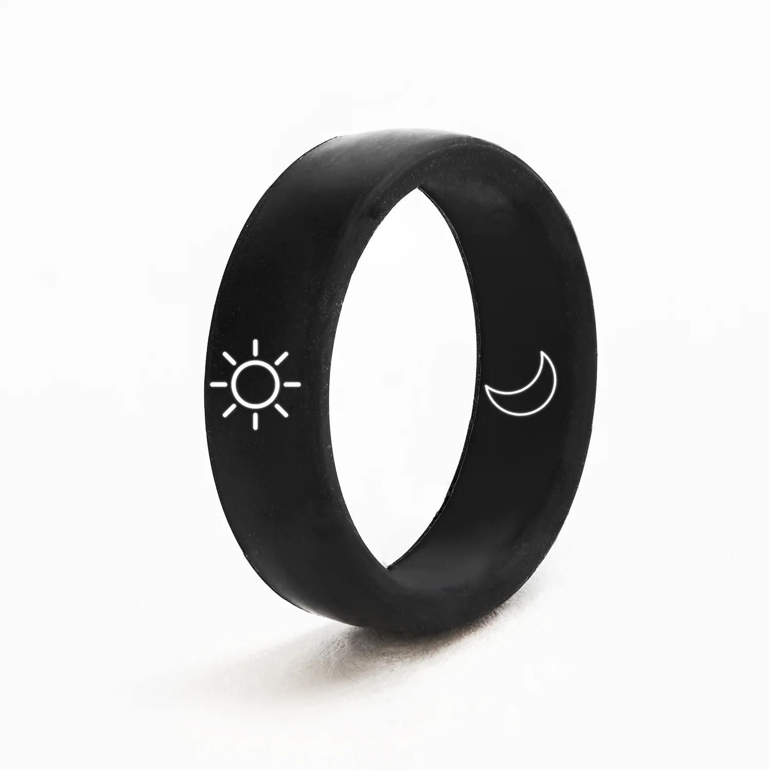 Flip Reversible moon / sun ring black - Image 2