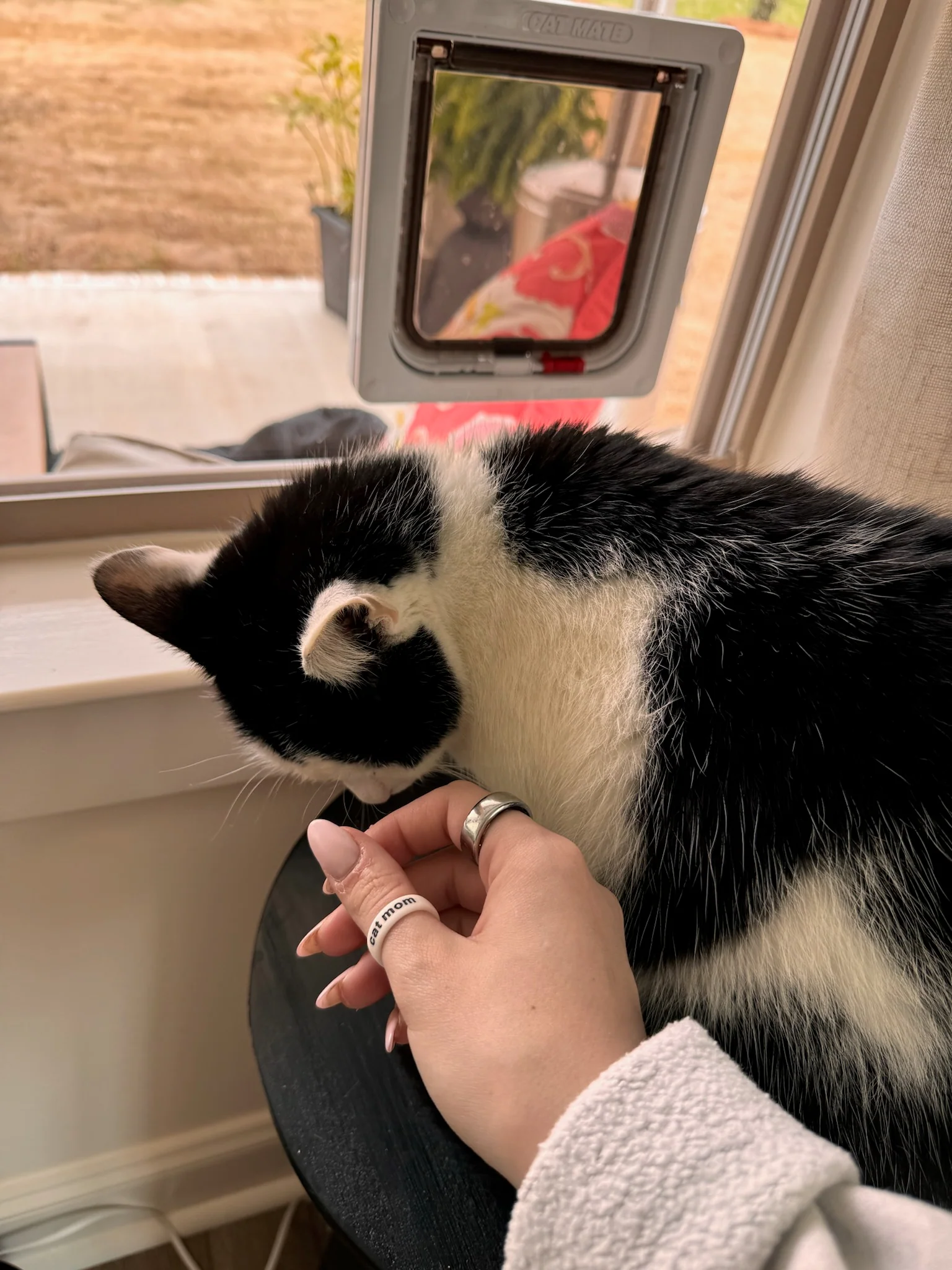 Flip Reversible cat mom / meow ring - Image 4